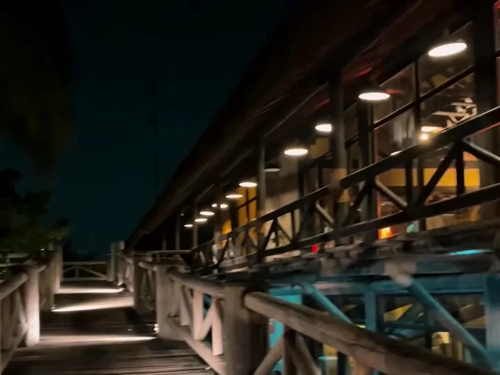 A passarela do Mangal à noite